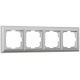 Рамка Werkel Fiore на 4 поста серебряный W0042206 4690389160431