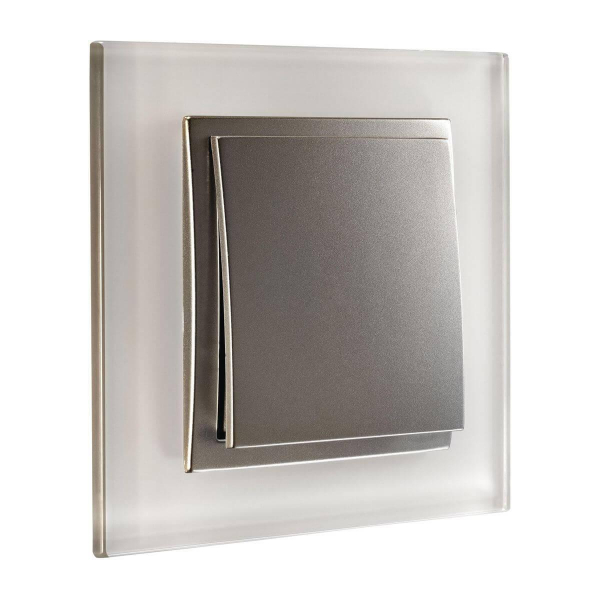 Рамка 1-постовая Mono Electric Style Glass белое стекло 107-710000-160 Рамка 1-постовая Mono Electric Style Glass белое стекло 107-710000-160