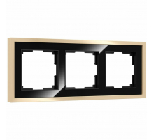 Рамка Werkel Baguette на 3 поста черный/латунь W0032852 4690389185809