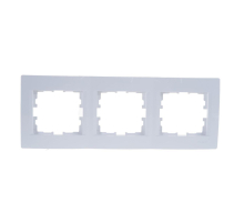 Рамка 3-ая горизонтальная Lezard Karina белая 707-0200-148