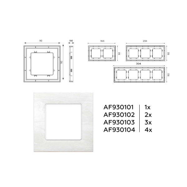 Рамка AMBRELLA VOLT AF930101