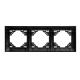 Рамка 3-постовая Stekker Эрна Элегант черный PFR00-9013-03 49663