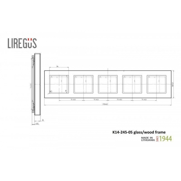 Рамка 5-постовая Liregus Epsilon сталь 28-2275 Рамка 5-постовая Liregus Epsilon сталь 28-2275