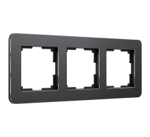 Рамка Werkel Platinum на 3 поста черный алюминий W0032608 4690389184482