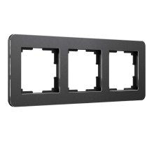Рамка Werkel Platinum на 3 поста черный алюминий W0032608 4690389184482