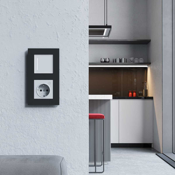 Рамка Werkel Slab на 2 поста черный матовый W0022908 4690389193378