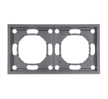 Рамка STEKKER, PFR00-5002-10 2-местная, серия Эмили, платиново-серый, soft touch 49963