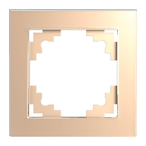 Рамка 1-постовая Stekker Катрин шампань GFR00-7001-02 39527