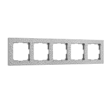 Рамка Werkel Hammer на 5 постов серебряный W0052406 4690389163555