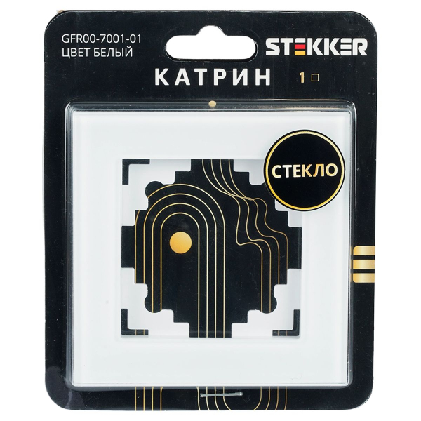 Рамка 1-постовая Stekker Катрин белый GFR00-7001-01 39517