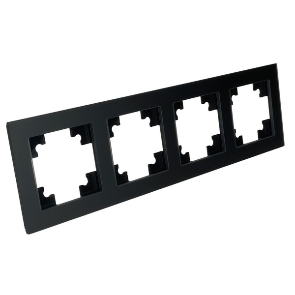 Рамка 4-постовая Stekker Катрин черный матовый GFR00-7004-05М 49603