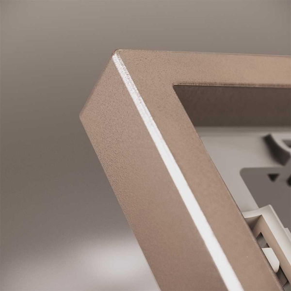 Рамка металлическая на 3 поста, S70 Metal (платина) Voltum VLSM120310