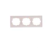 Рамка 3-ая горизонтальная Lezard Deriy белый жемчуг 702-3000-148