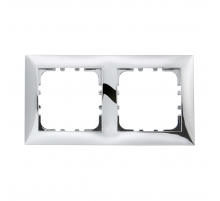 Рамка LK Studio 2-постовая (блестящее серебро) LK60 864243-1