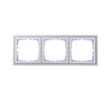 Рамка LK Studio 3-постовая (серебристый металлик) CLASSIC 894303-1