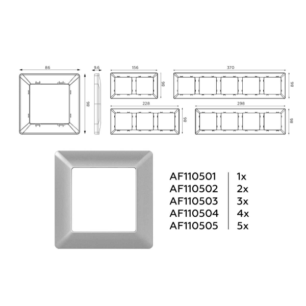 Рамка AMBRELLA VOLT AF110501