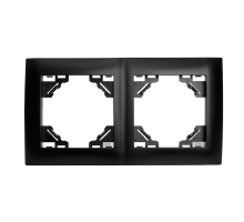 Рамка 2-постовая Stekker Эрна Элегант черный PFR00-9012-03 49662