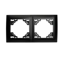 Рамка 2-постовая Stekker Эрна Элегант черный PFR00-9012-03 49662