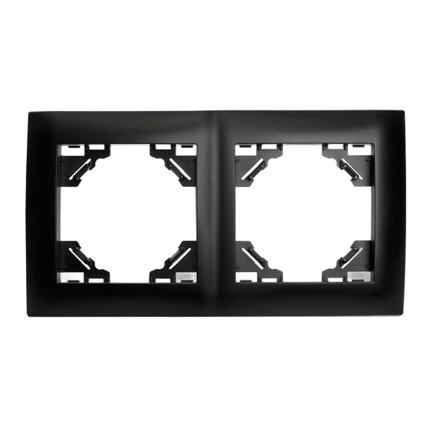Рамка 2-постовая Stekker Эрна Элегант черный PFR00-9012-03 49662