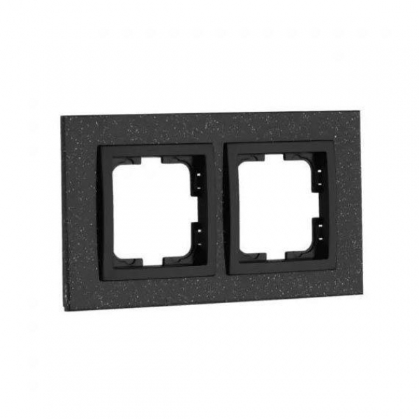 Рамка 2-постовая Mono Electric Style Granit чёрный гранит 107-610000-161 Рамка 2-постовая Mono Electric Style Granit чёрный гранит 107-610000-161