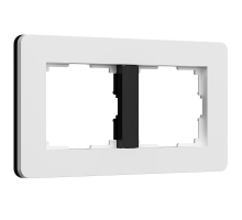 Рамка Werkel Split на 2 поста белый/черный W0023068 4690389208225