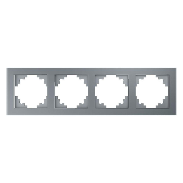 Рамка 4-постовая Stekker Катрин серебро GFR00-7004-03 39534