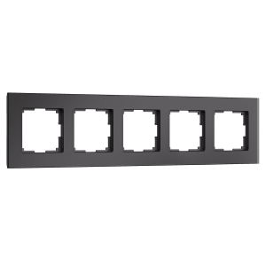 Рамка Werkel Senso на 5 постов черный стекло soft-touch W0053108 4690389214288