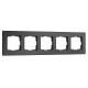 Рамка Werkel Senso на 5 постов черный стекло soft-touch W0053108 4690389214288