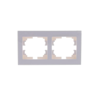 Рамка 2-ая горизонтальная Lezard Rain белая 703-0202-147