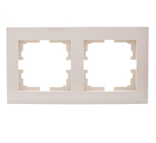 Рамка 2-ая горизонтальная Lezard Vesna кремовая 742-0300-147