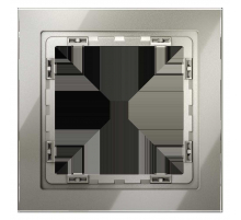 Рамка стеклянная Voltum S70 на 1 пост, (шелк, стекло) VLS110104