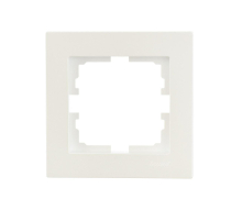 Рамка 1-ая горизонтальная Lezard Vesna белый жемчуг 742-3000-146