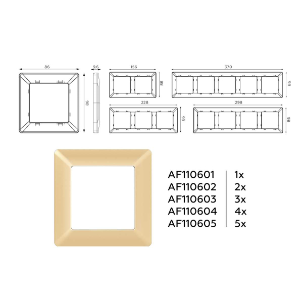 Рамка AMBRELLA VOLT AF110603