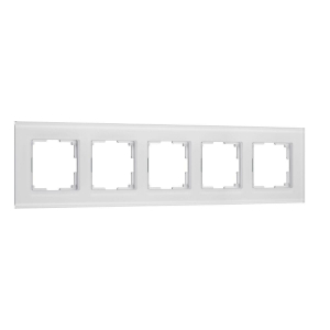 Рамка Werkel Senso на 5 постов белый стекло soft-touch W0053101 4690389214271