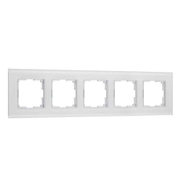 Рамка Werkel Senso на 5 постов белый стекло soft-touch W0053101 4690389214271 Рамка Werkel Senso на 5 постов белый стекло soft-touch W0053101 4690389214271