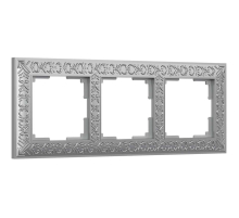 Рамка Werkel Antik на 3 поста матовый хром WL07-Frame-03 4690389145681