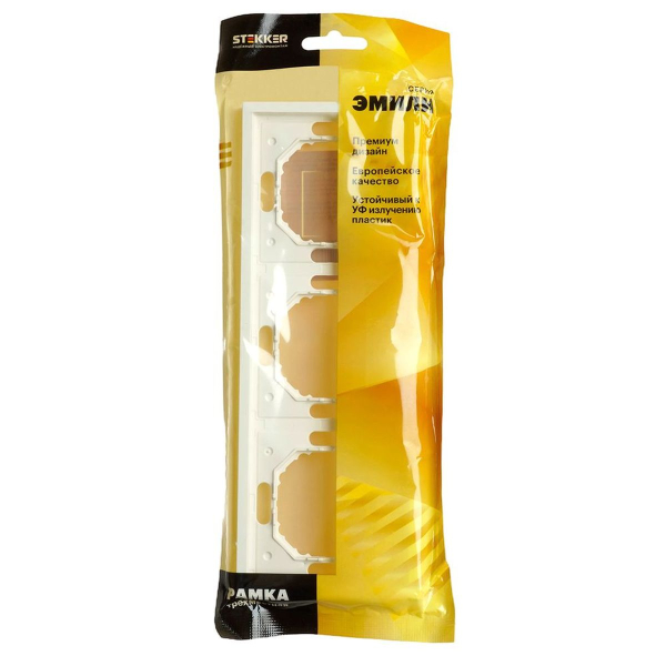 Рамка 3-постовая Stekker Эмили белый фарфор PFR00-5003-01 49886