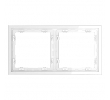 Рамка пластиковая Voltum S70 на 2 поста, (белый глянцевый) VLS100201
