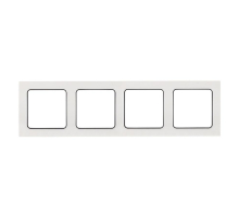 Стокгольм Рамка 4-местная белая с линией цвета черный EKF PROxima EZM-G-305-20