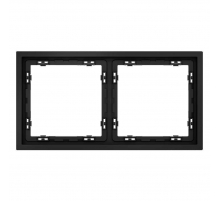 Рамка пластиковая Voltum S70 на 2 поста, (черный матовый) VLS100208