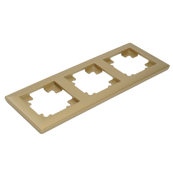 Рамка 3-постовая Stekker Катрин золото PFR00-7003-08 49608