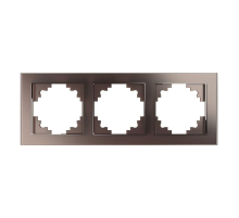 Рамка 3-постовая Stekker Катрин шоколад GFR00-7003-04 39537