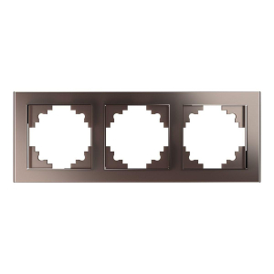 Рамка 3-постовая Stekker Катрин шоколад GFR00-7003-04 39537