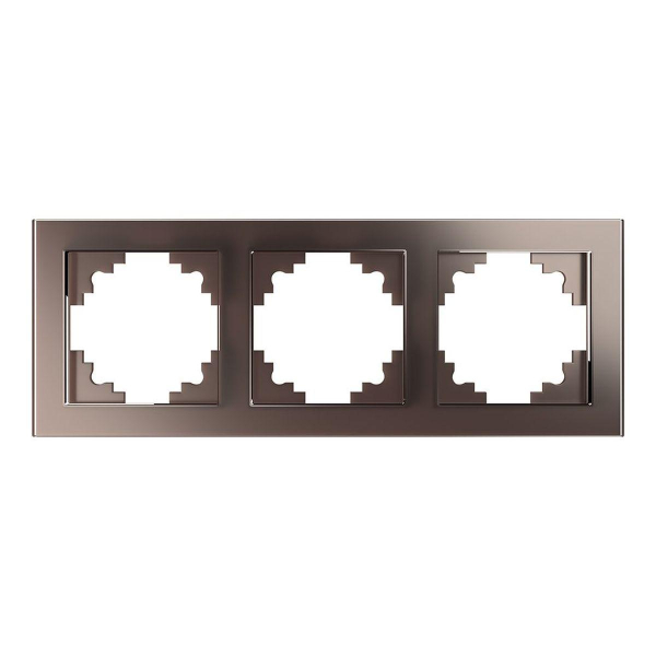 Рамка 3-постовая Stekker Катрин шоколад GFR00-7003-04 39537