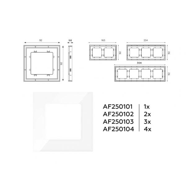 Рамка AMBRELLA VOLT AF250103 Рамка AMBRELLA VOLT AF250103