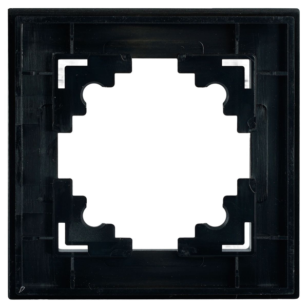 Рамка 1-местная, металл, STEKKER MFR00-7001-05, серия Катрин, черный 50012
