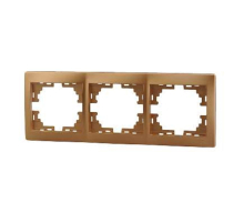 Рамка 3-ая горизонтальная Lezard Mira золото 701-1300-148