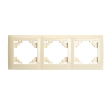 Рамка 3-постовая Stekker Эрна Элегант слоновая кость PFR00-9013-02 49668