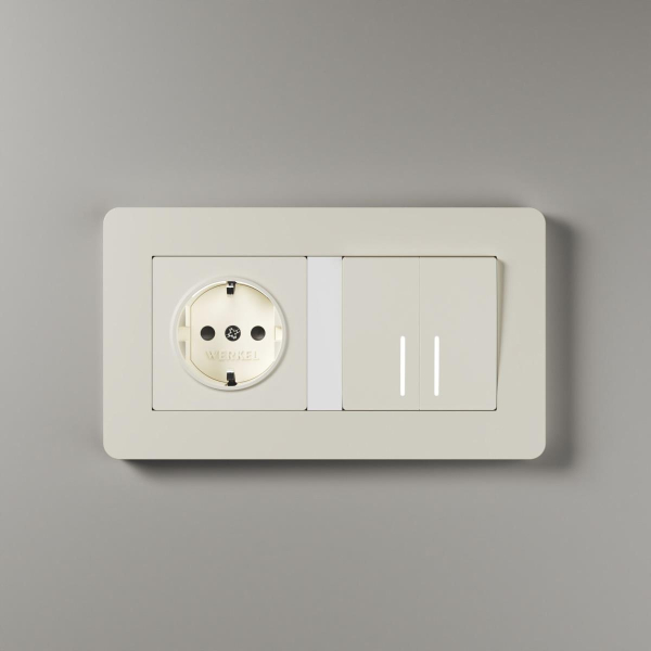 Рамка Werkel Split на 2 поста айвори/белый W0023066 4690389206054