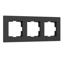Рамка Werkel Slab на 3 поста черный матовый W0032908 4690389193422